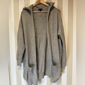 Topshop Gray Hooded Sweater